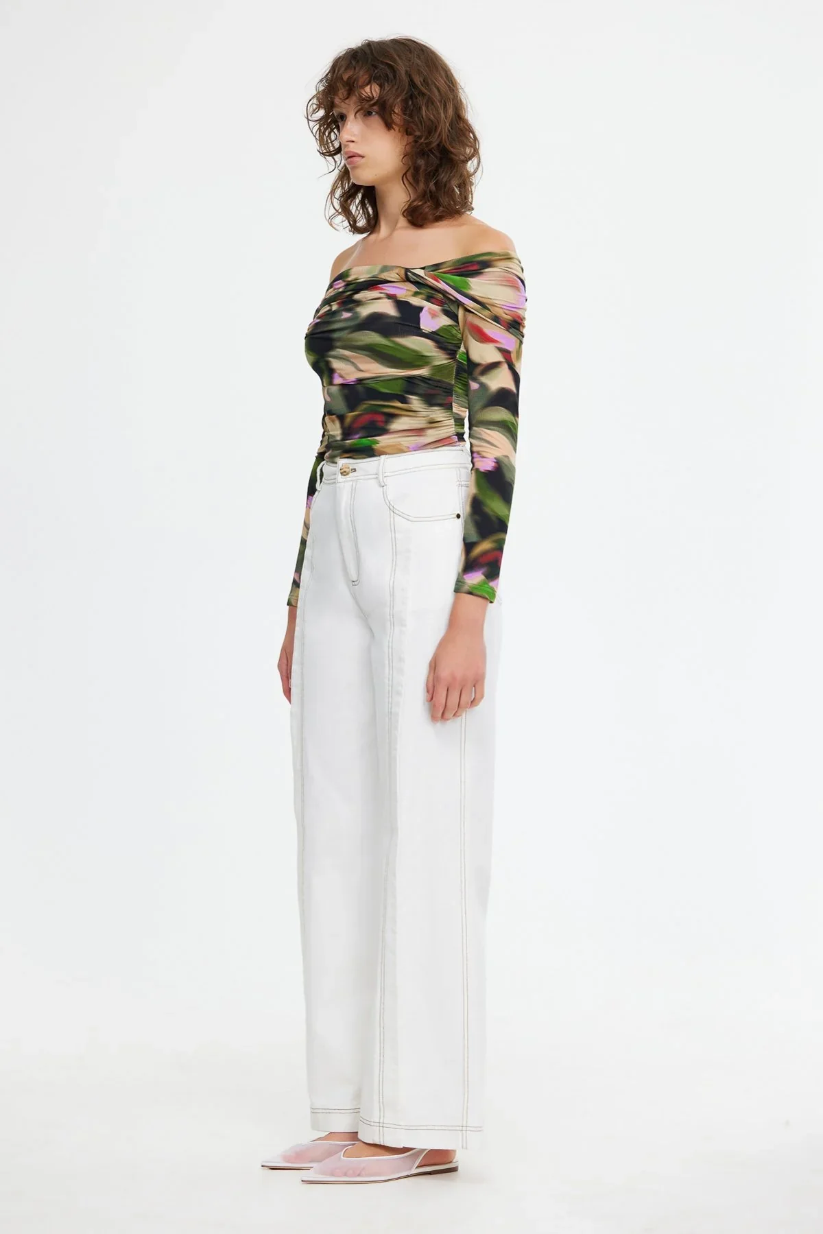ACLER - BURFORD TOP (EMERALD BOUQUET) - Image 3
