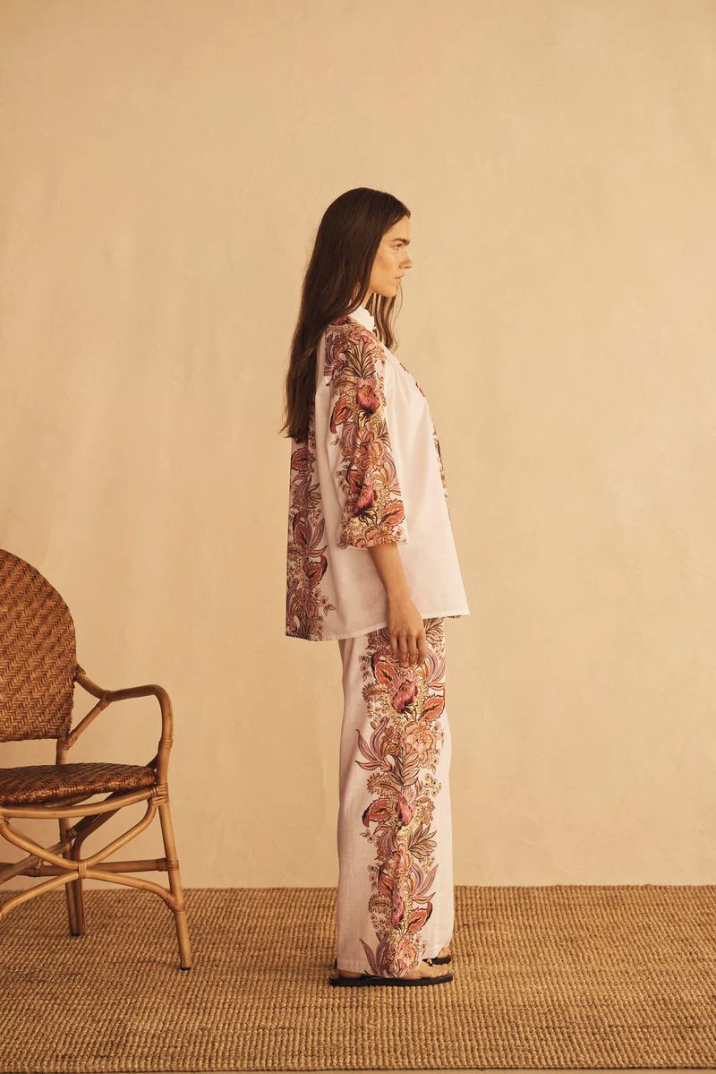 AUR OCEA - BELLE FIORE TRELLIS SCALLOP BILLOW SLEEVE BLOUSE - Image 4