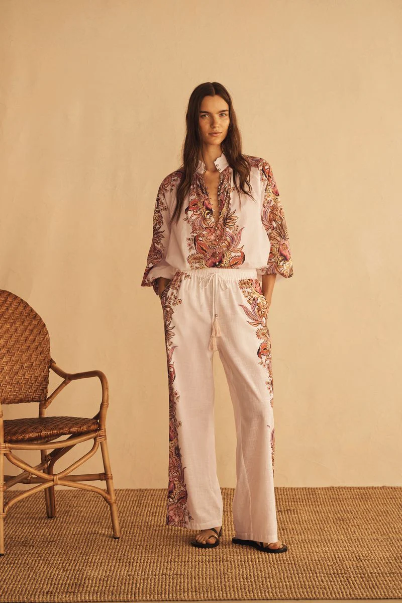 AUR OCEA - BELLE FIORE TRELLIS SCALLOP BILLOW SLEEVE BLOUSE - Image 7