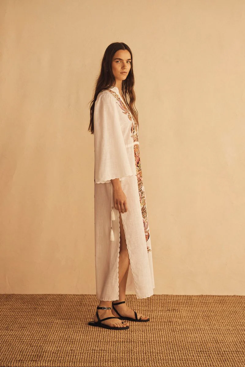 AUR OCEA - BELLE FIORE TRELLIS SCALLOP TUNIC DRESS - Image 4
