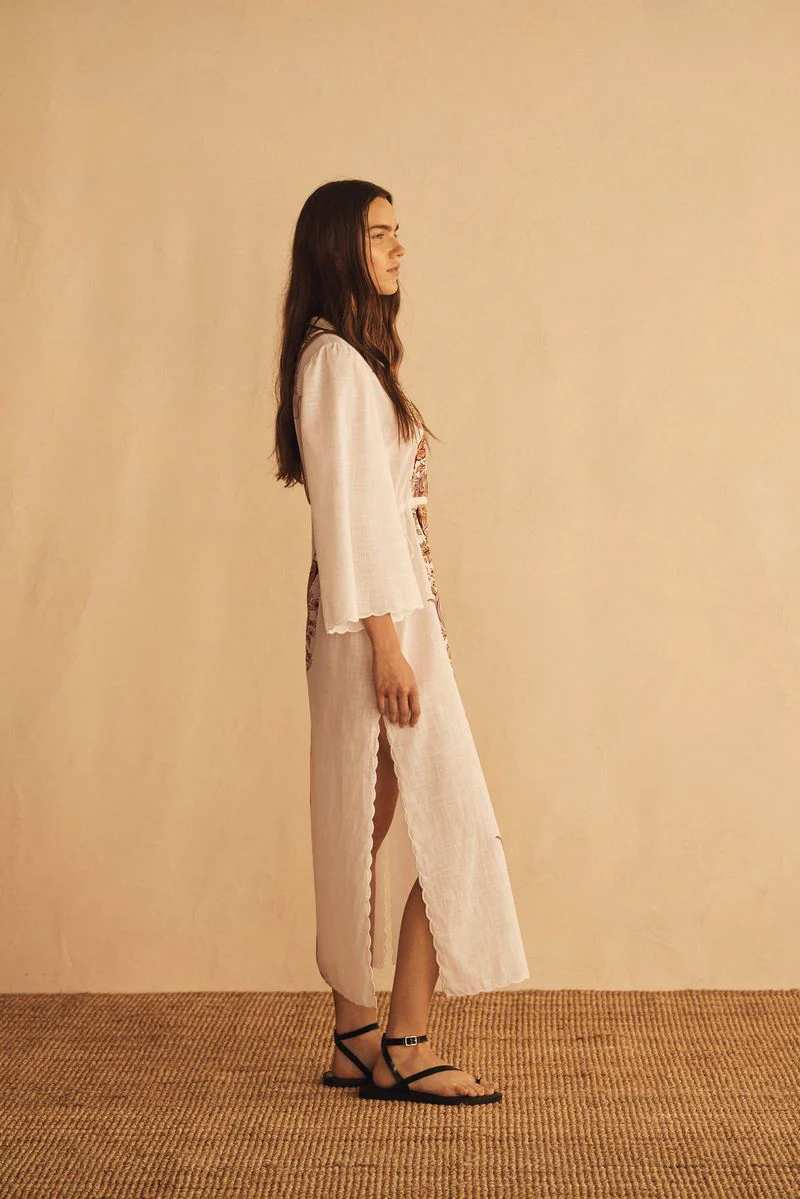 AUR OCEA - BELLE FIORE TRELLIS SCALLOP TUNIC DRESS - Image 5