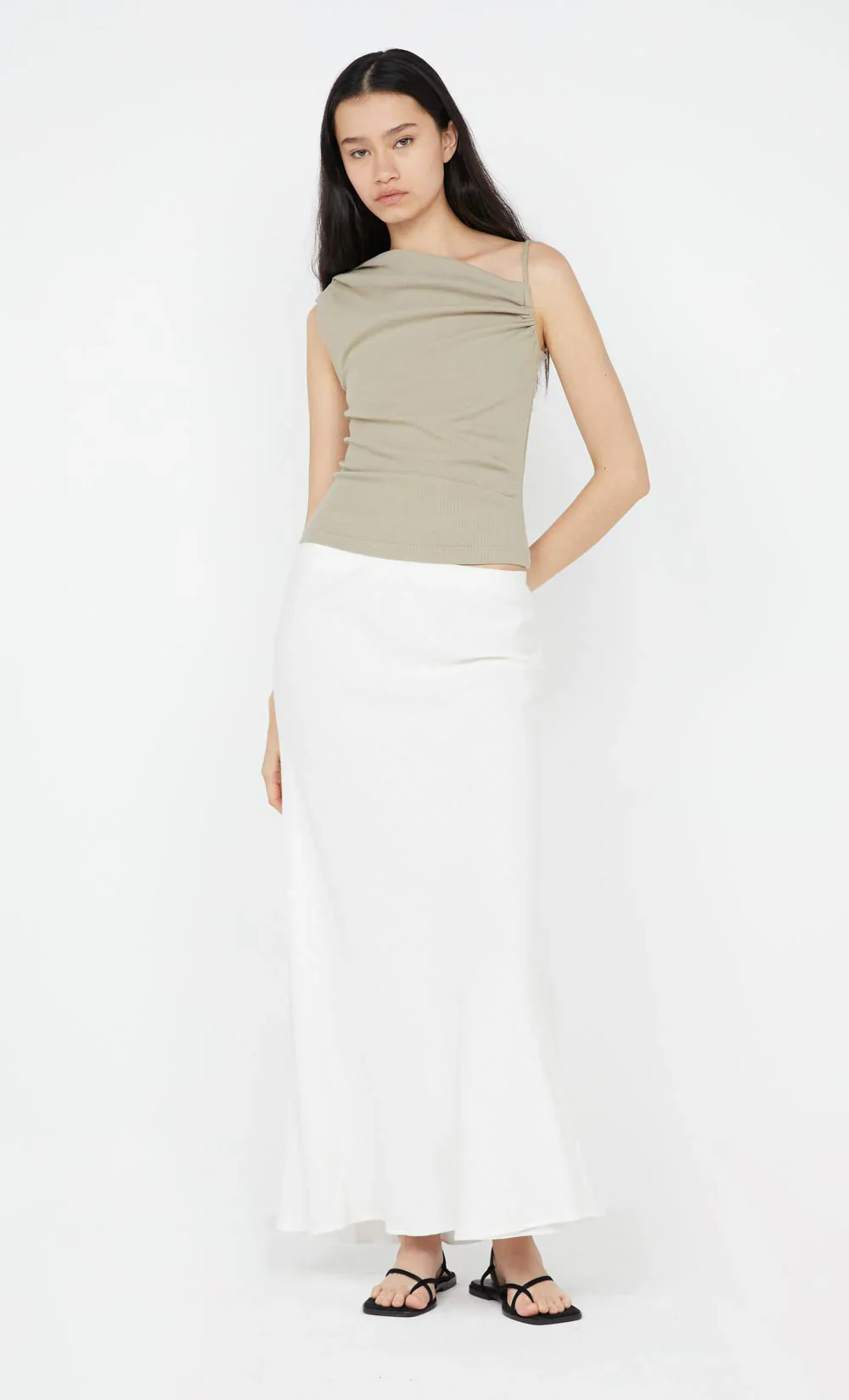 BEC + BRIDGE - LEILA ASYM TANK (TAUPE) - Image 5