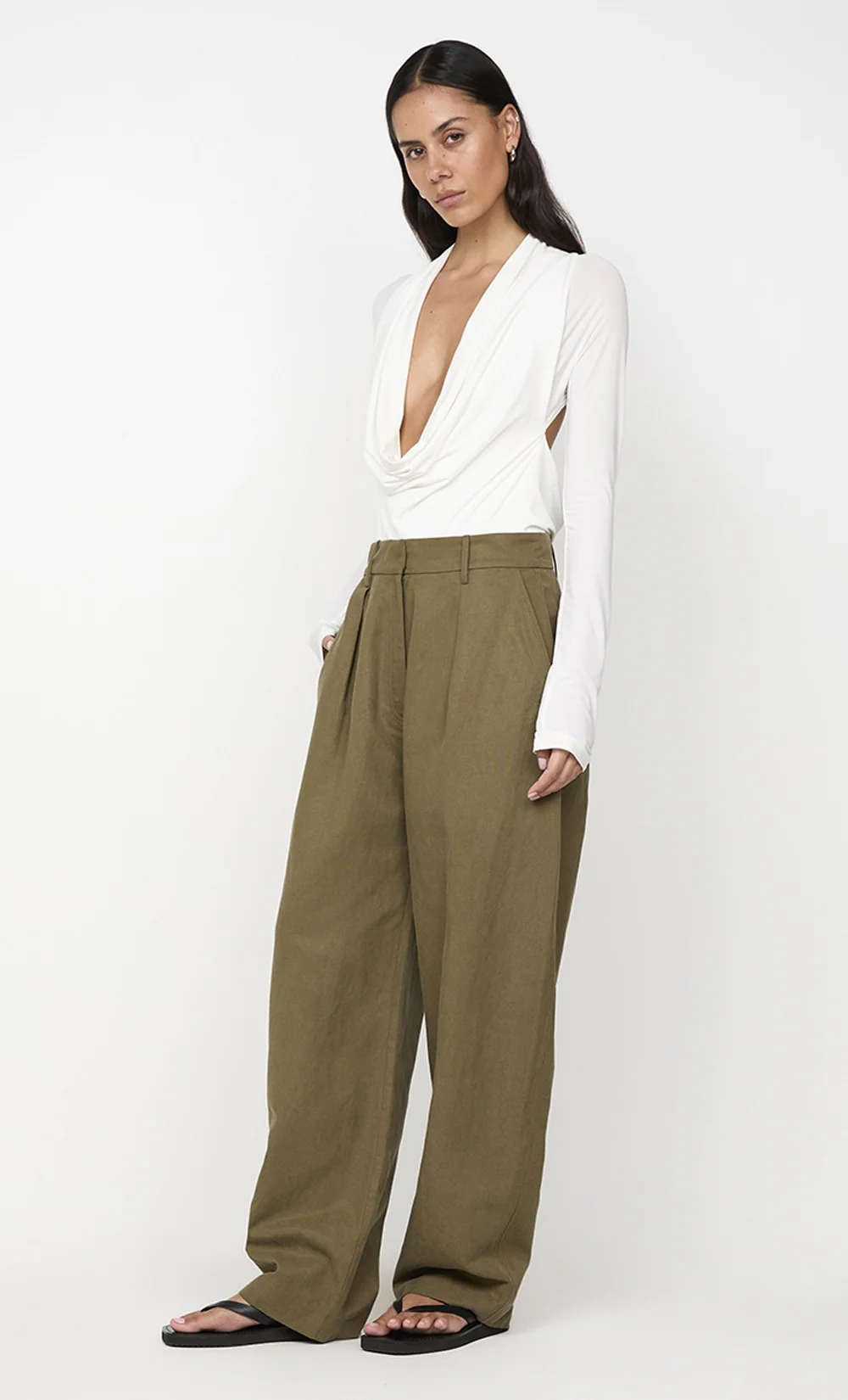 BEC + BRIDGE - SONNIE COWL BODYSUIT (WHITE) - Image 3