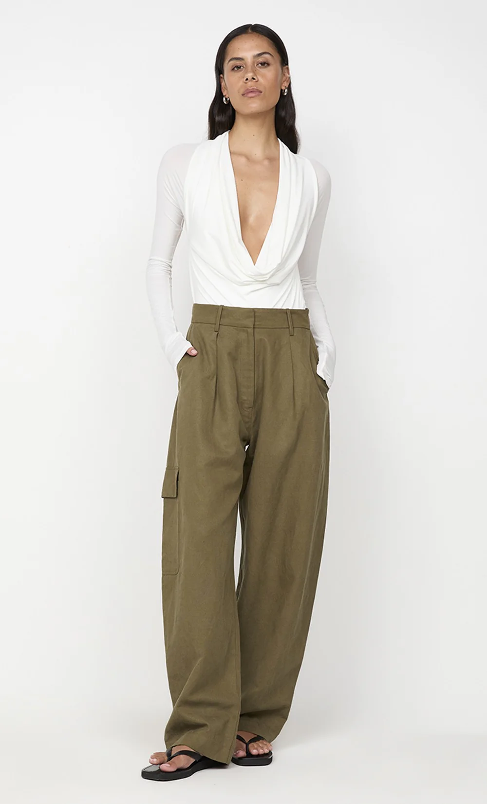 BEC + BRIDGE - SONNIE COWL BODYSUIT (WHITE) - Image 5