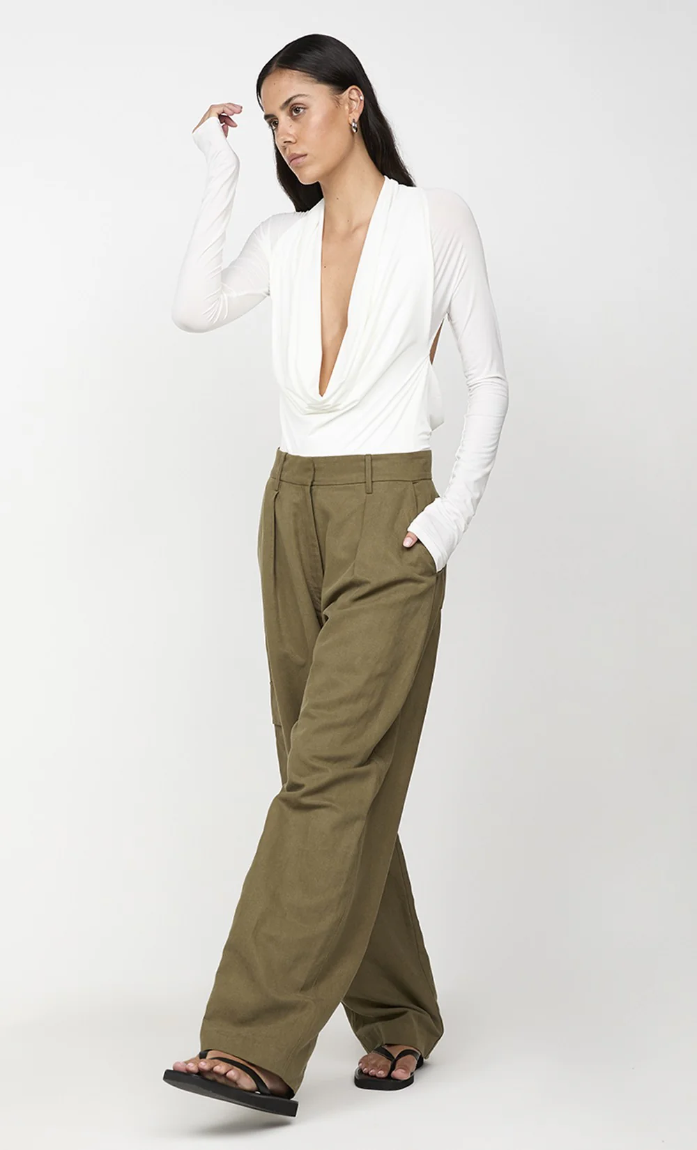 BEC + BRIDGE - SONNIE COWL BODYSUIT (WHITE) - Image 6
