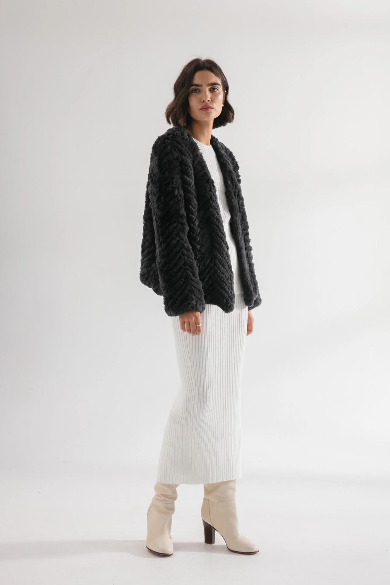 Friends with Frank - The Zigzag Frank Jacket - Slate Grey - Image 3