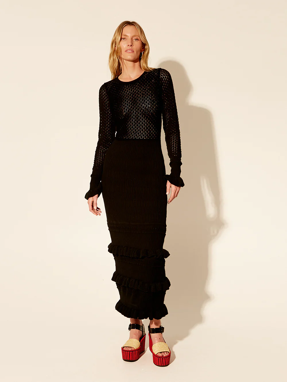 KIVARI - RAFAELA KNIT DRESS (BLACK) - Image 3