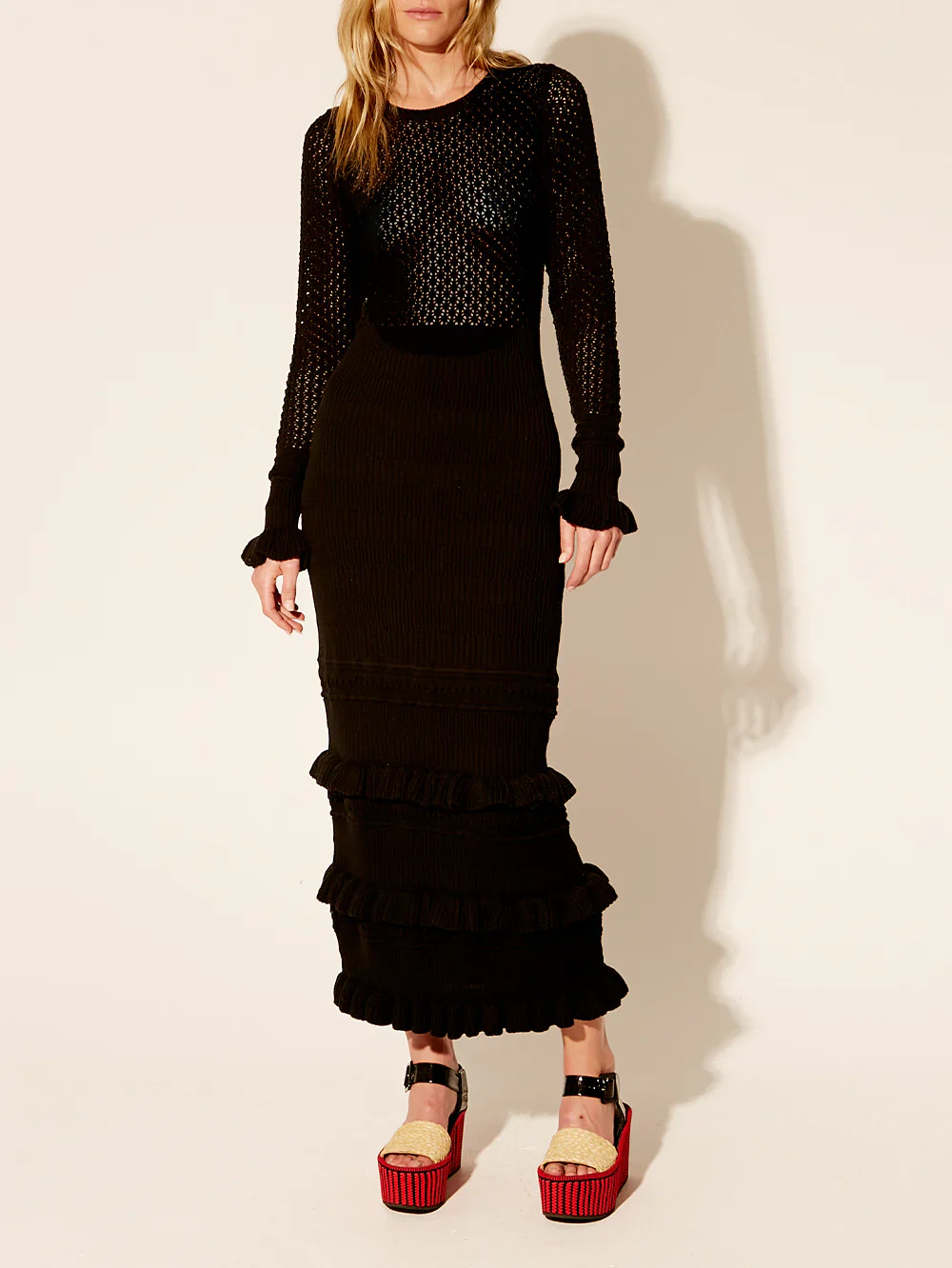 KIVARI - RAFAELA KNIT DRESS (BLACK) - Image 6