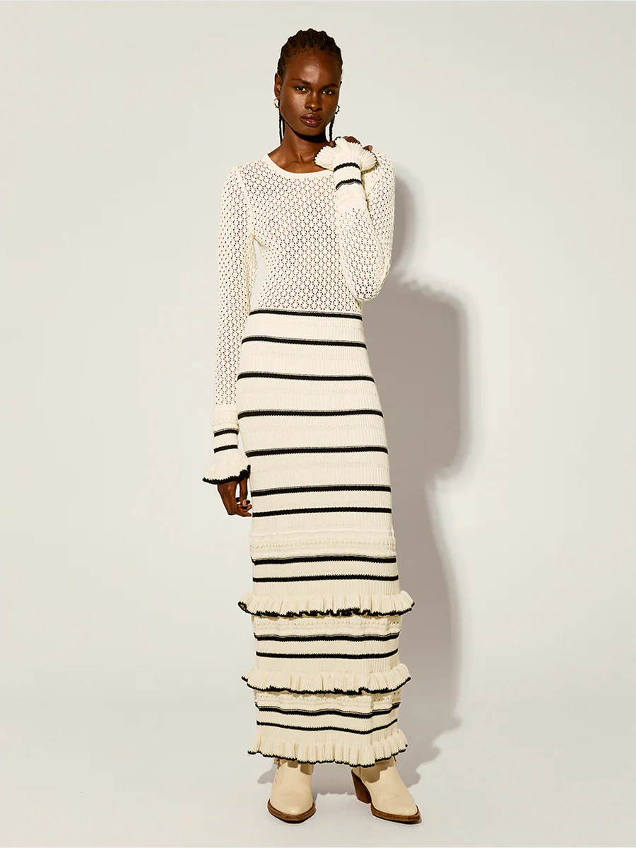 KIVARI - RAFAELA KNIT DRESS (CREAM) - Image 3