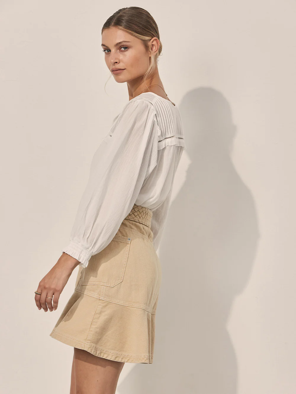 KIVARI - Theo Mini Skirt (Bone) - Image 3