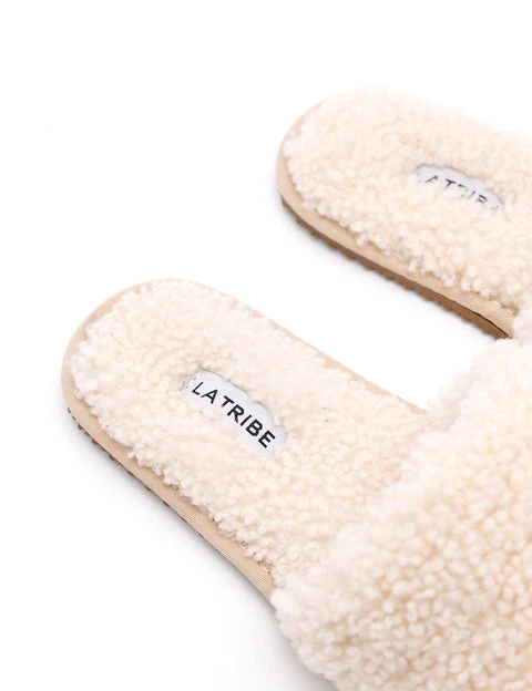 LA TRIBE - Shearling Slipper (Cream) - Image 3