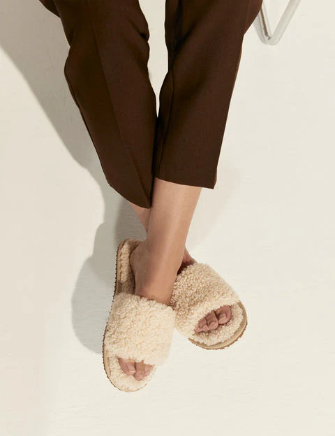 LA TRIBE - Shearling Slipper (Cream) - Image 4