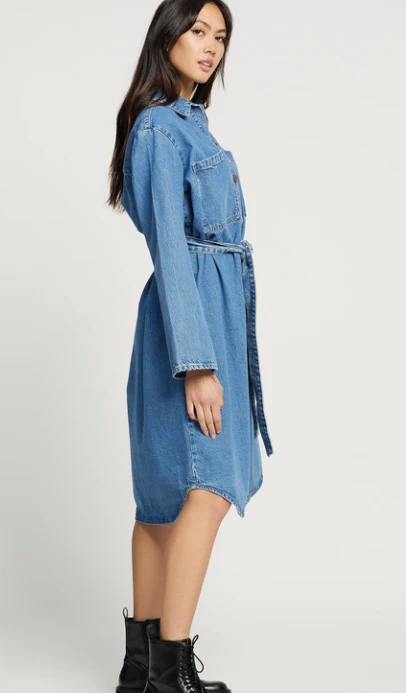 NOBODY DENIM - Day Shirt Dress (Deep Sea) - Image 3
