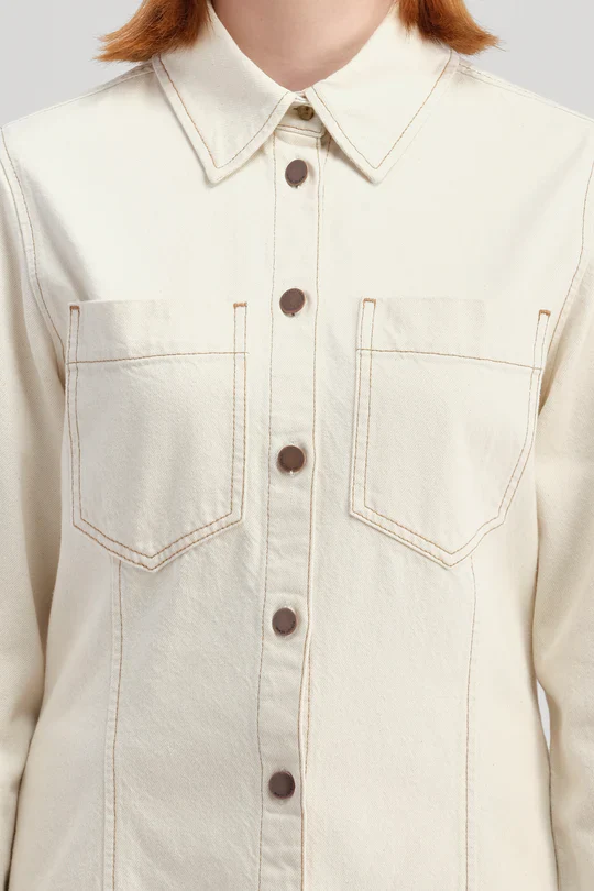 NOBODY DENIM -  Robyn Denim Shirt (Ecru) - Image 5