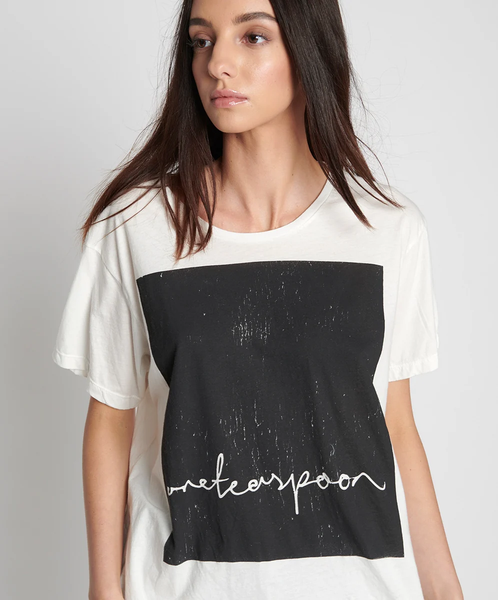 ONE TEASPOON - Black Radical Boyfriend Tee (White) - Image 3