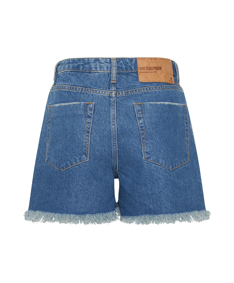 ONE TEASPOON - Legend Mom Fit Shorts (Riviera) - Image 8