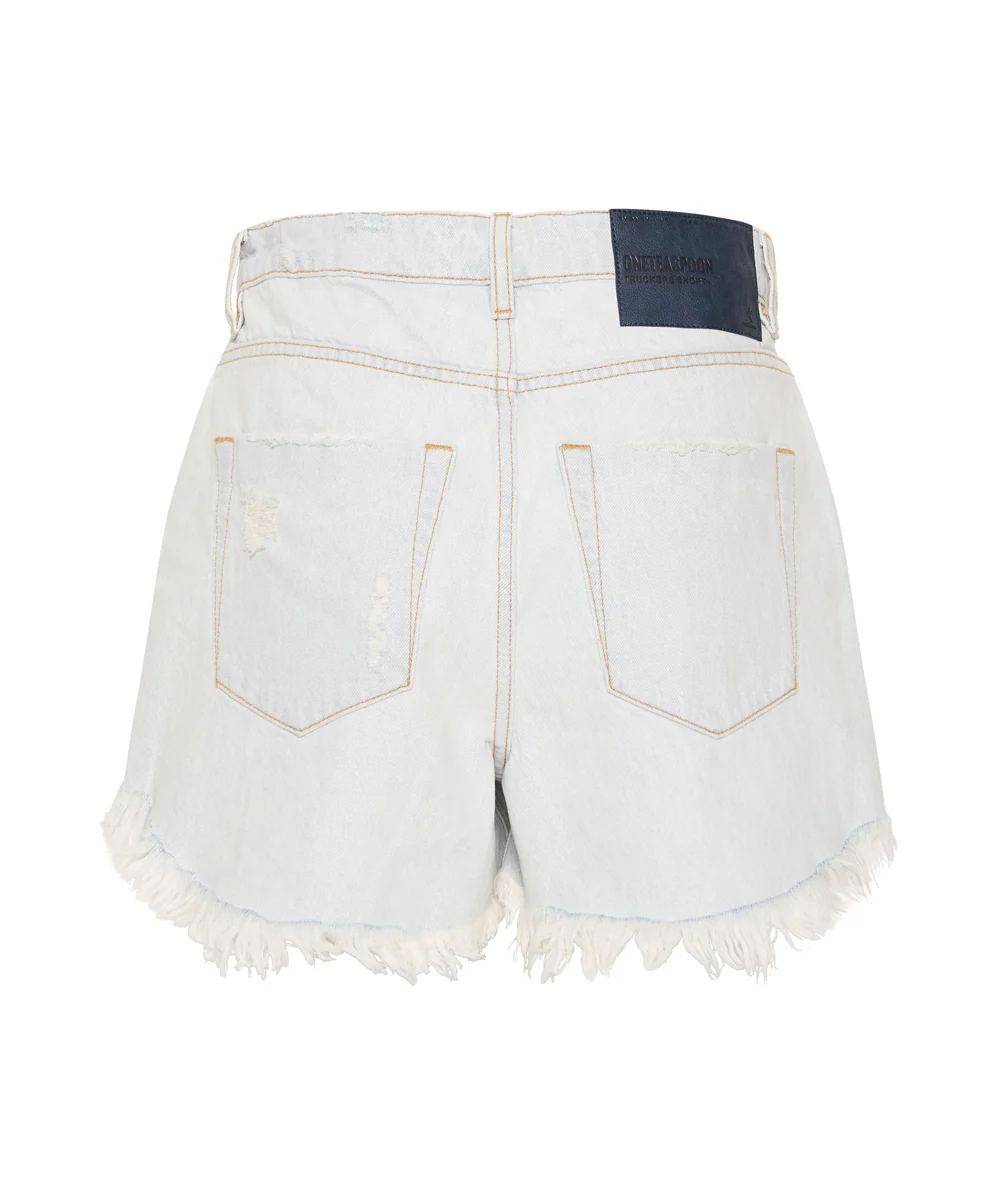 ONE TEASPOON - Trucker Mid Waist Denim Short (Bel Air Blue) - Image 8