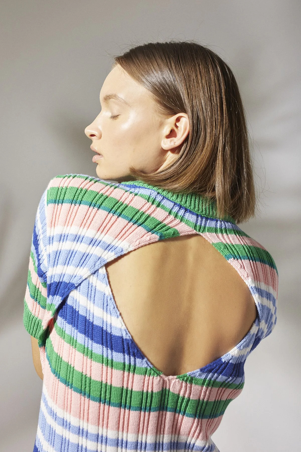 RUE STIIC - Wren Maxi Knit Dress (Retro Stripe Orchid Pink) - Image 3