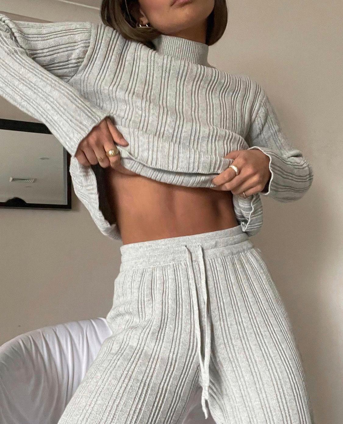 RUE STIIC - Zahara Knit Pant (Warm Grey) - Image 5