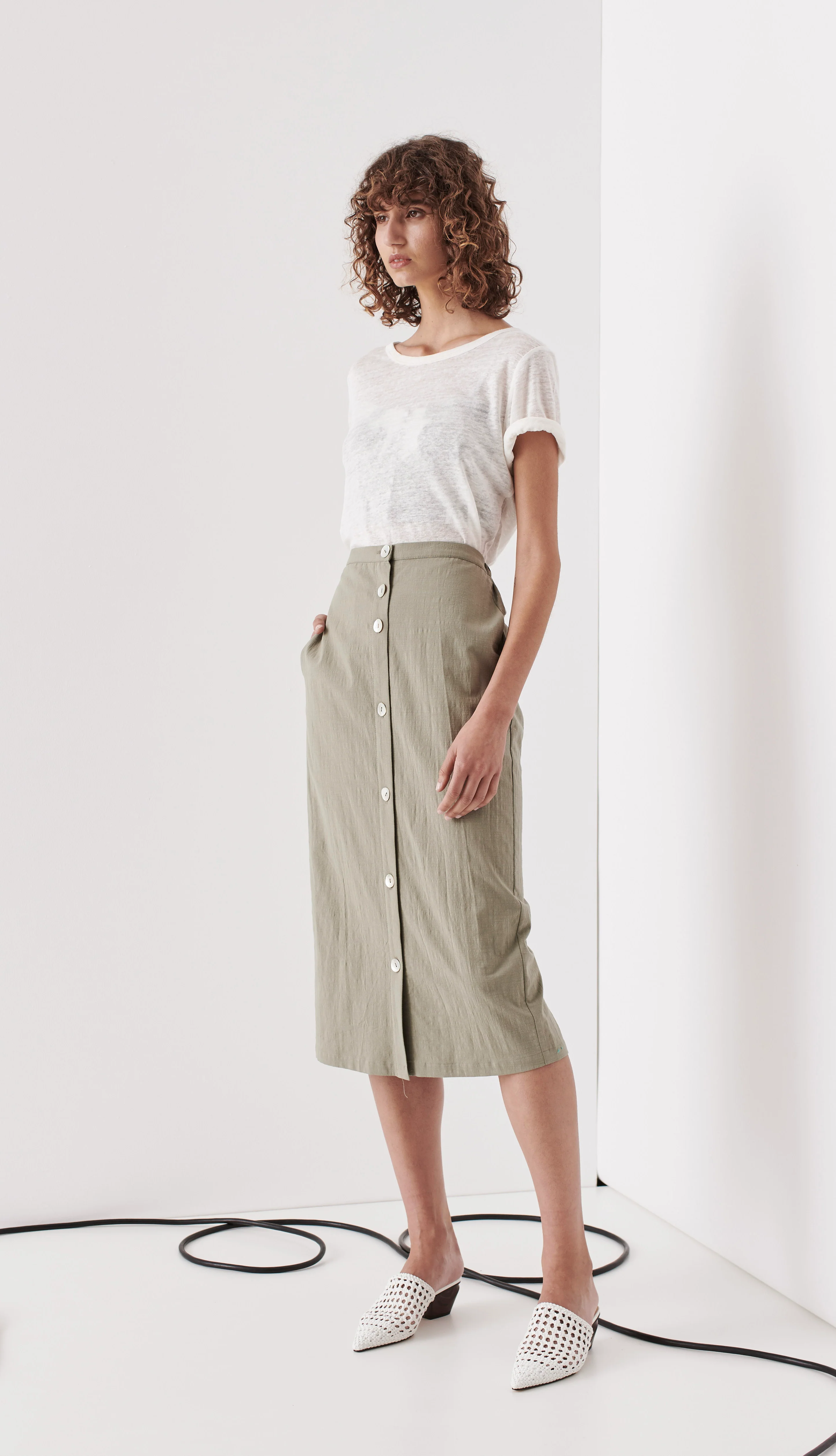 SAINTS THE LABEL - Balwyn Linen Tee (White) - Image 3