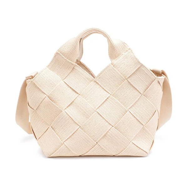 SOL AND SOLENE - RESILIENCE WOVEN STRAW TOTE (CREAM STRAW) - Image 8