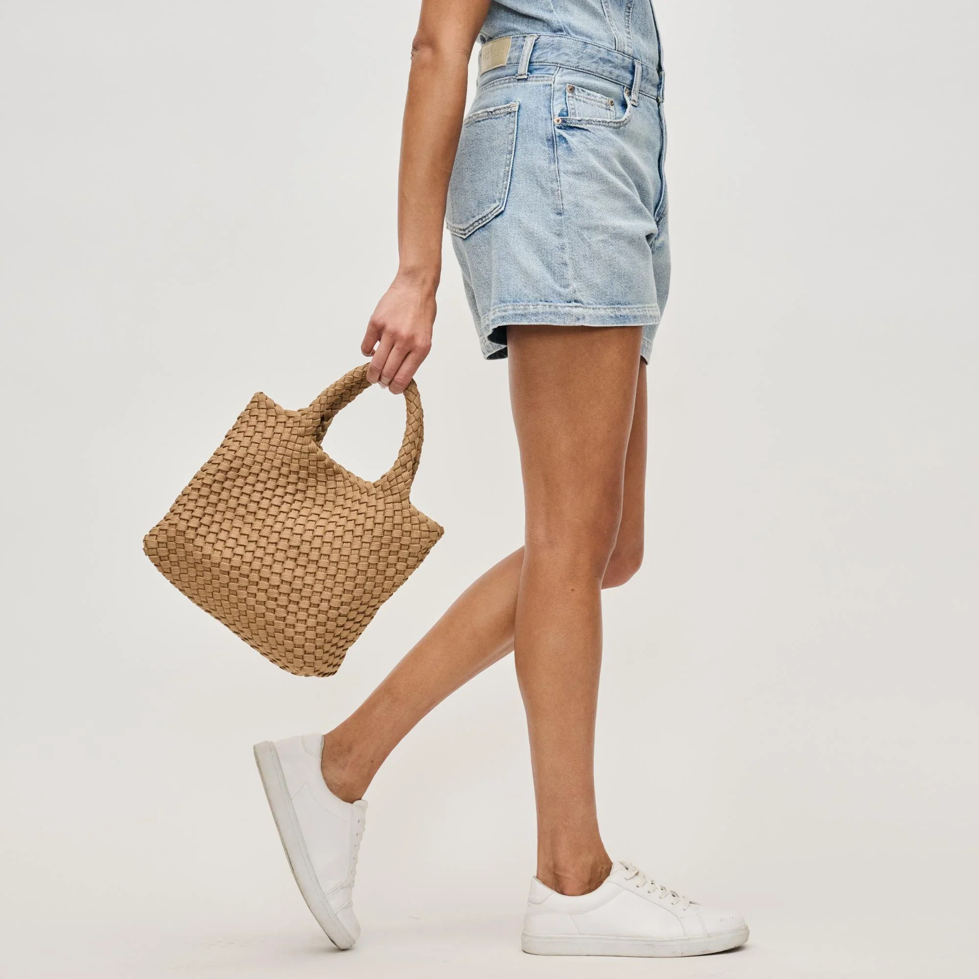 SOL AND SOLENE - SKY'S THE LIMIT SMALL LACED UP ECO EDITION CROSSBODY (NUDE) - Image 3
