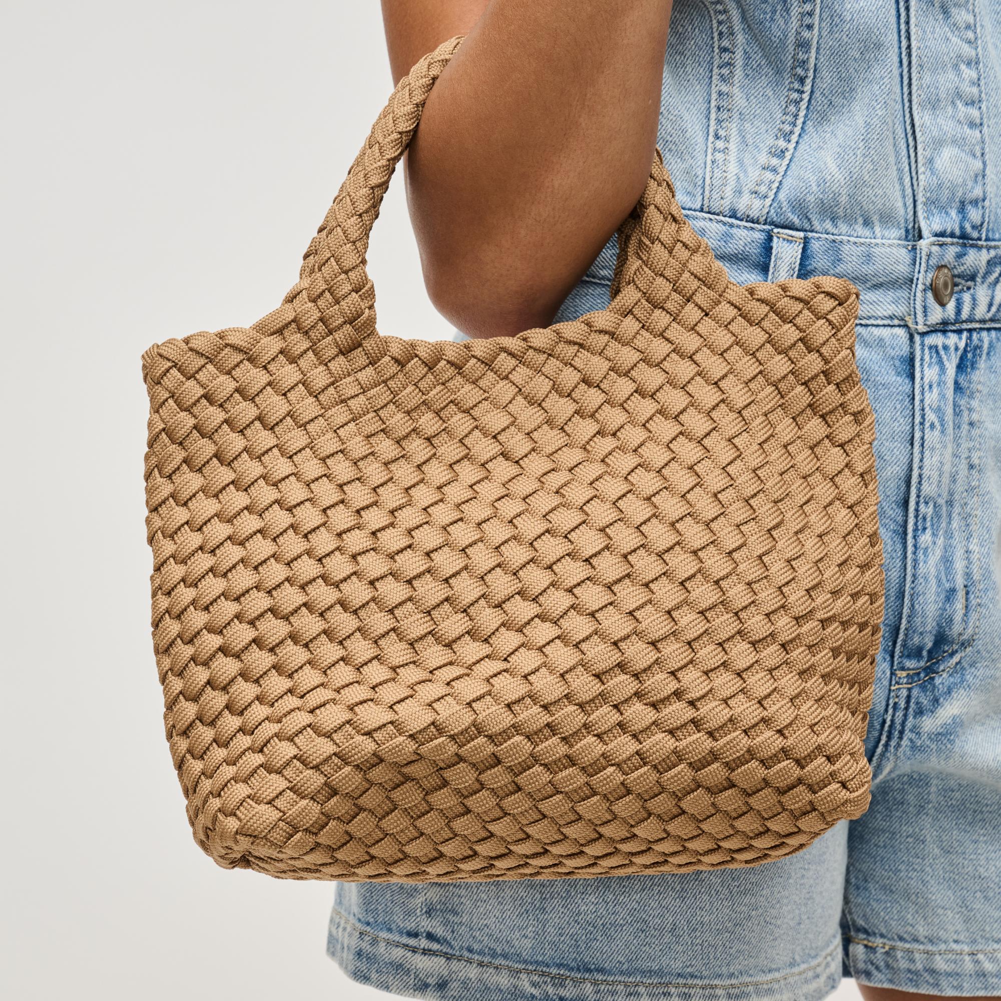 SOL AND SOLENE - SKY'S THE LIMIT SMALL LACED UP ECO EDITION CROSSBODY (NUDE) - Image 5