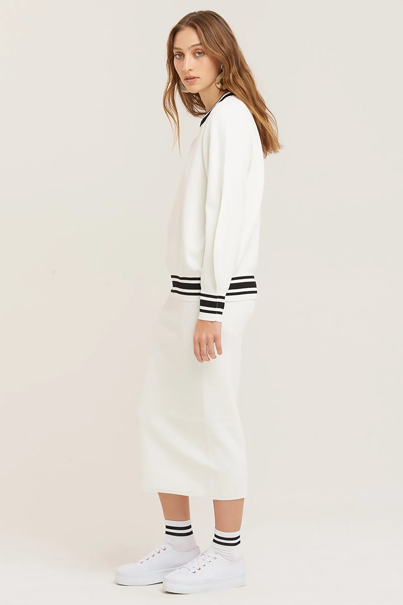 Vestire: Sure Thing Sweater (White) - Image 3